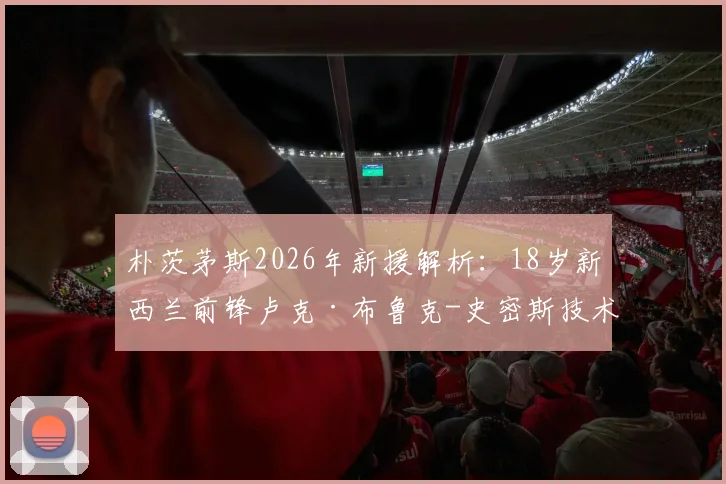 朴茨茅斯2026年新援解析：18岁新西兰前锋卢克·布鲁克-史密斯技术特点、加盟前景及惠灵顿凤凰青训评价
